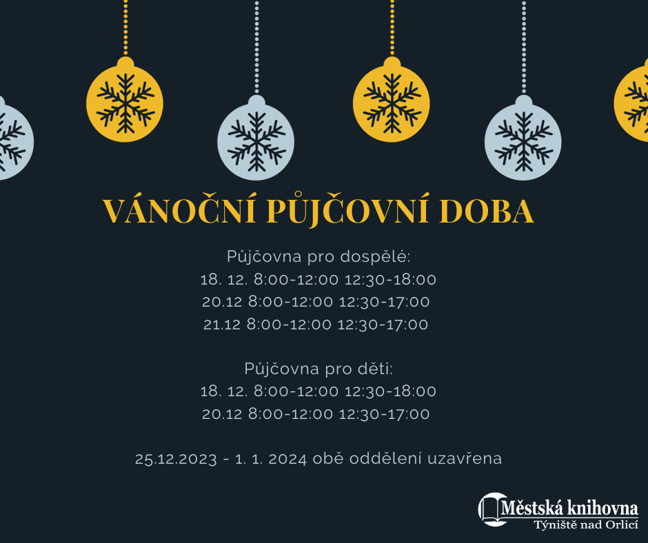 Vánoční půjčovní doba - Knihovna Týniště nad Orlicí